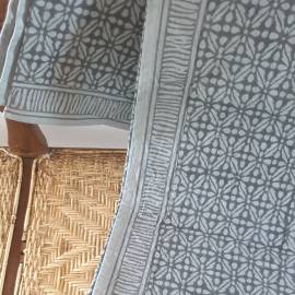 Nappe 150x150 cm - Stripes Block Print - 100% Coton