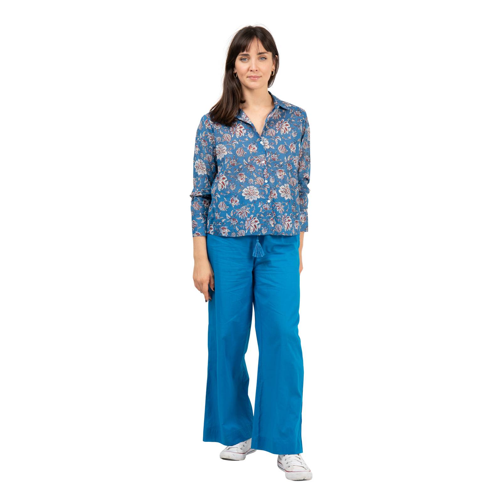 Chemises et blouses Chemise Alka Grace - 100% Coton Ethnique VT2151 BLUE CRUISE