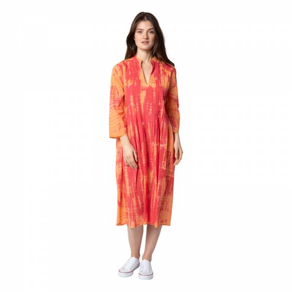 Robes Robe Tie & Dye Marie - 100% Coton Ethnique VR2210 PURPLE HIPPY