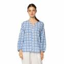 Chemises et blouses Chemise Carla Dotty - 100% Coton BIO Ethnique VT3617 BLUE