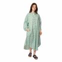 Robes Robe ample Lilou Leafy - 100% Coton BIO Ethnique VR3504 GREEN
