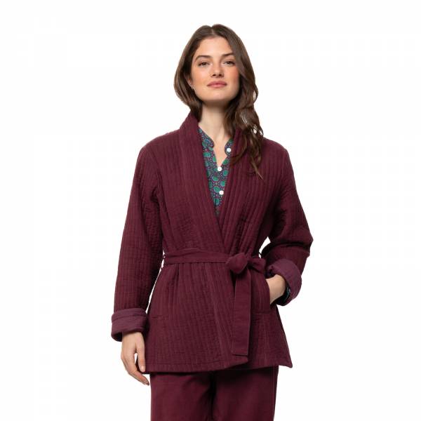 Vêtements Aloise Jacket Velvet 100% Coton Velvet Ethnique VM3620 BURGUNDY