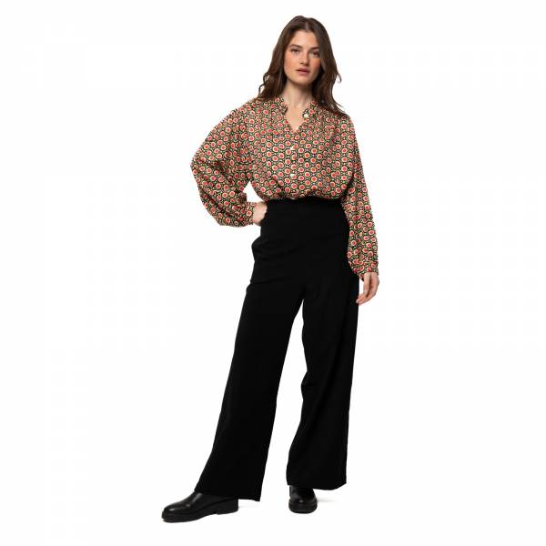Pantalons & combi Jane Trousers Velvet 100% Coton Ethnique VP3627 BLACK
