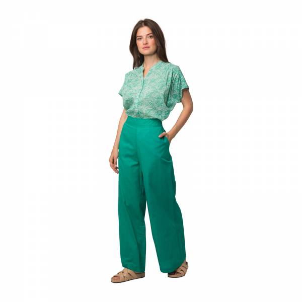 Pantalons & combi Leana Trousers S.color 100% Coton Ethnique VP4314 GREEN