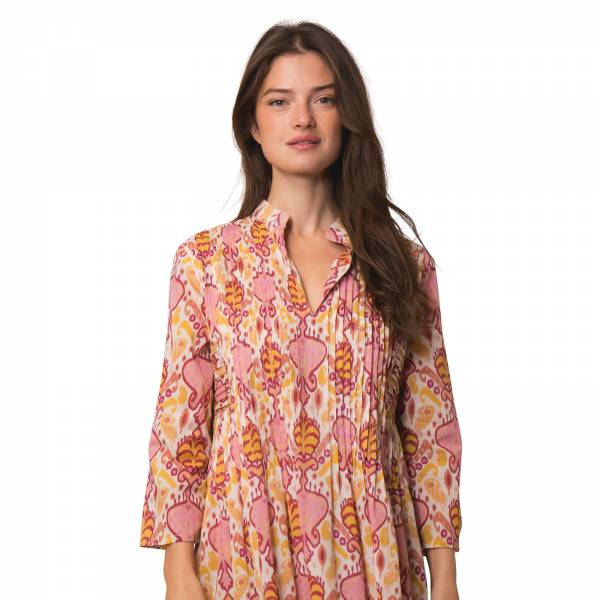 Robes Marie Dress Senga 100% Coton Ethnique VR4212 ORANGE