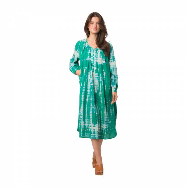 Robes Chloe Dress T&d 100% Coton Ethnique VR4403 GREEN
