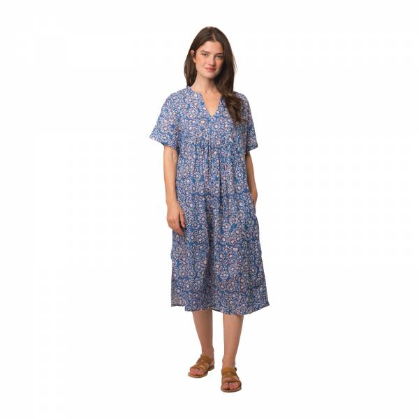 Robes Nuala Dress Aster 100% Organic Cotton Ethnique VR4500 BLUE