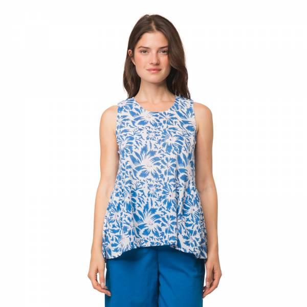 Chemises et blouses Top Maya Lily 100% coton bio Ethnique VT4108 BLUE