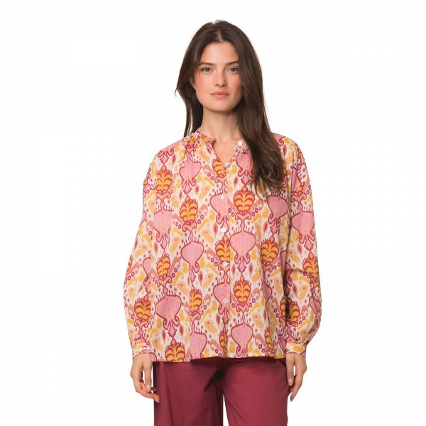 Chemises et blouses Chemise Camille Senga 100% Coton Ethnique VT4224A ORANGE