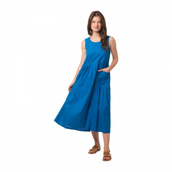 Robes Robe Lise unie 100% Coton Ethnique VR4306 BLUE