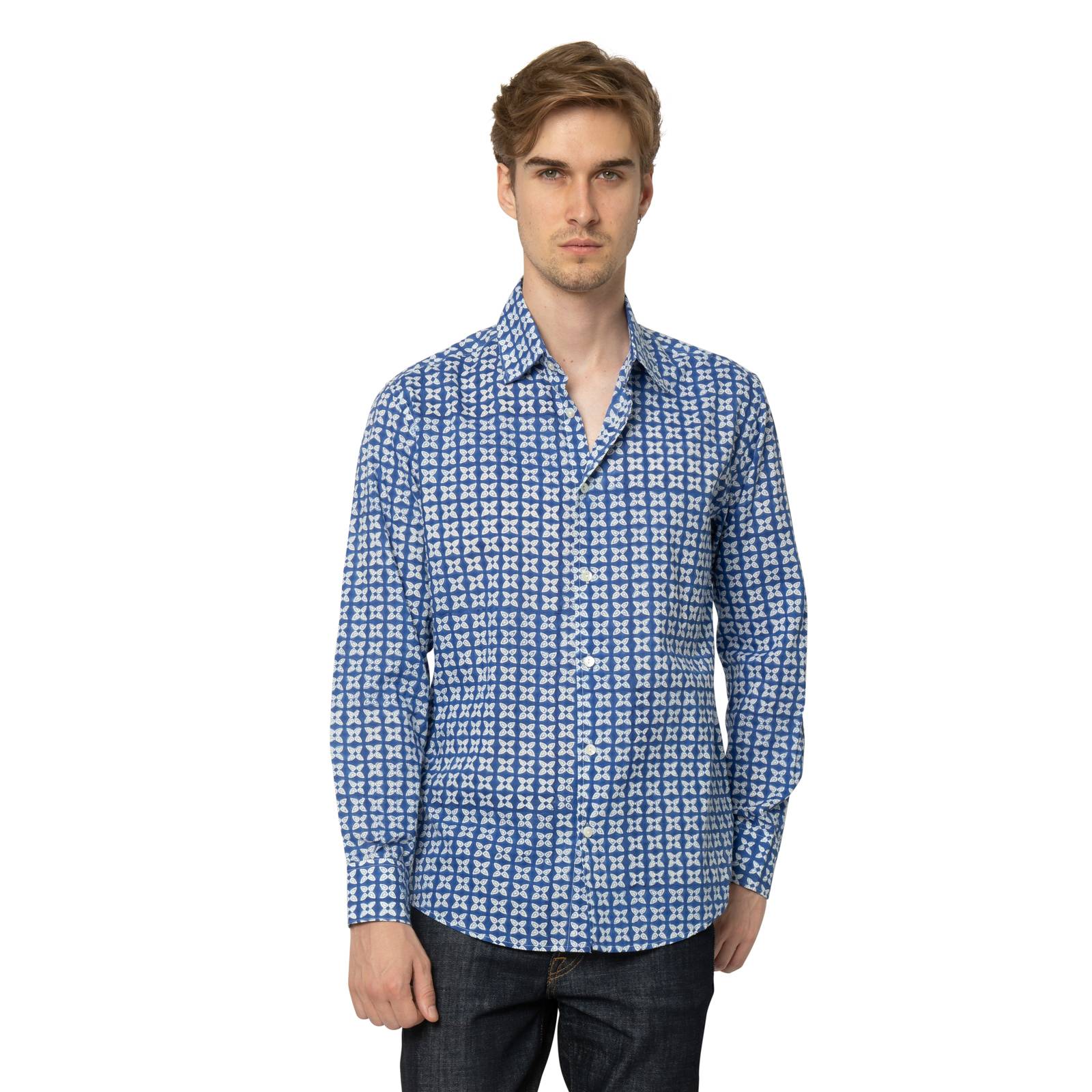 Chemises HOMME Chemise pour homme Pistil - 100% Coton BIO Ethnique VT3610 BLUE